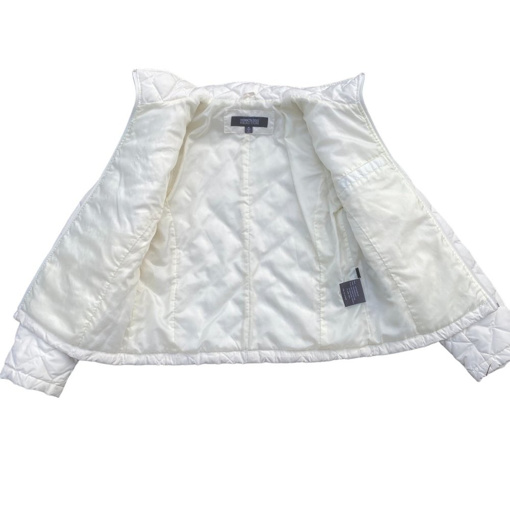 Kenneth Cole Reaction Down Puffer Jacket Ivory G-III Quilted Coastal Old Money-M - Picture 10 of 14